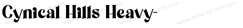 Cynical Hills Heavy字体转换